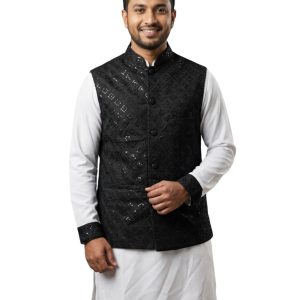 Black color indian Scquens Dimond Fabric