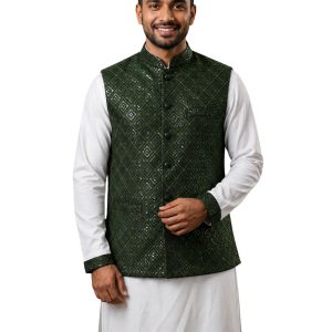 Olive green indian Scquens Dimond Fabric